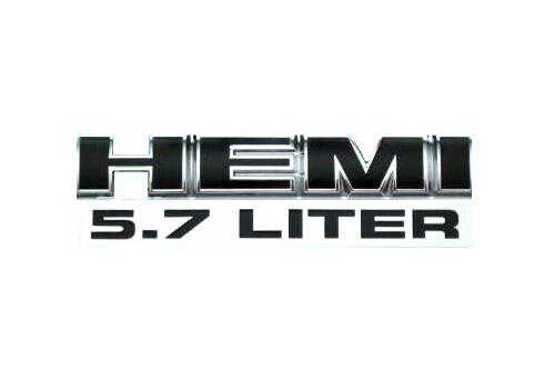 Mopar OEM Black-Chrome "Hemi 5.7 Liter" Fender Emblem - Click Image to Close